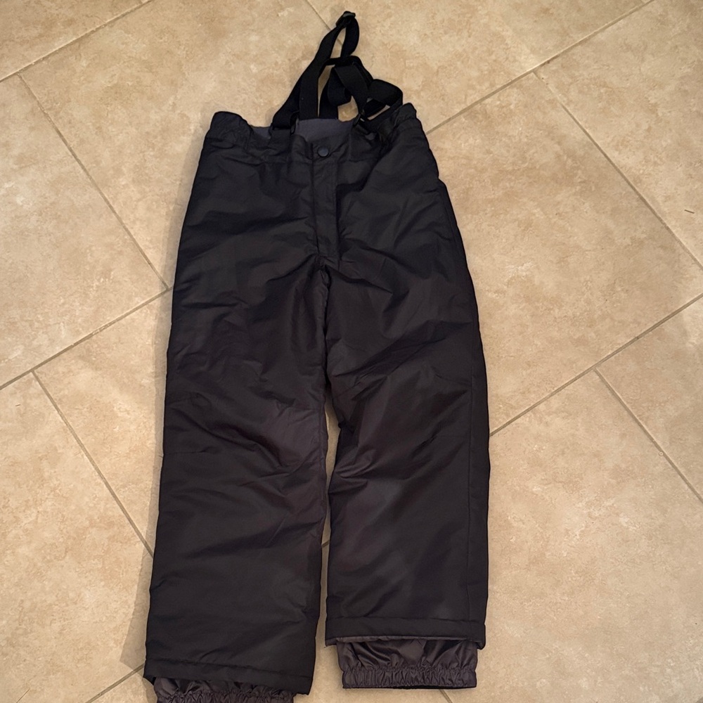 Children's Black Insulated Overalls